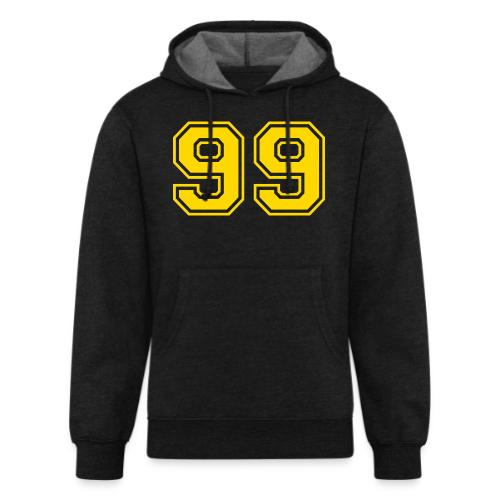 Number 99 in a classic athletic collegiate font - Unisex Organic Hoodie