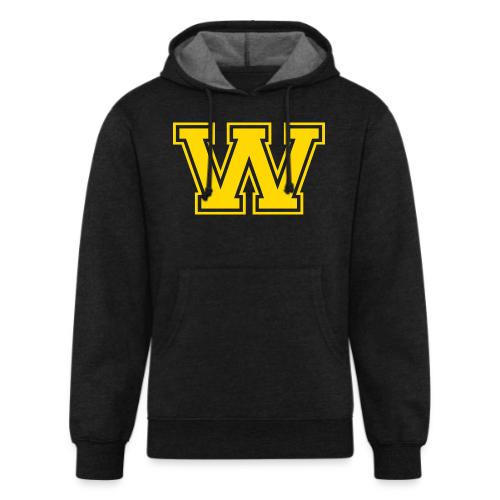 Letter W – Capital Athletic Alphabet Monogram - Unisex Organic Hoodie