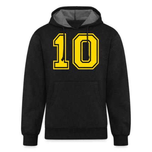 Number 10 in a classic athletic collegiate font - Unisex Organic Hoodie