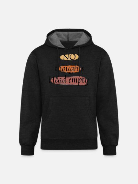 No thoughts head empty - Unisex Organic Hoodie - charcoal grey