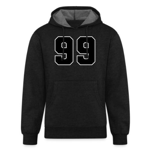 Varsity Number 99 Athletic Font - Unisex Organic Hoodie