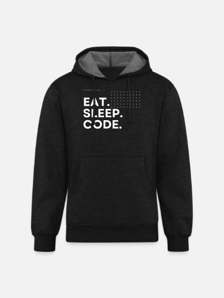 Eat Sleep Code - Unisex Organic Hoodie - charcoal grey