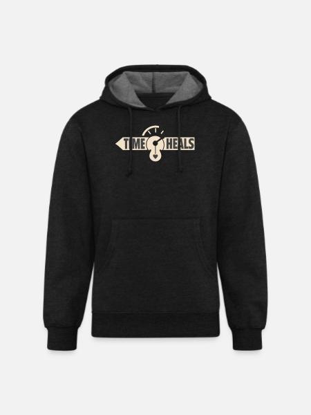 Time Heals - Unisex Organic Hoodie - charcoal grey