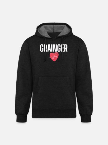 logo grainger - Unisex Organic Hoodie - charcoal grey