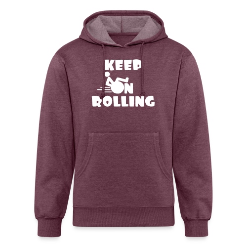 Keep on rolling with your wheelchair * - Unisex Organic Hoodie