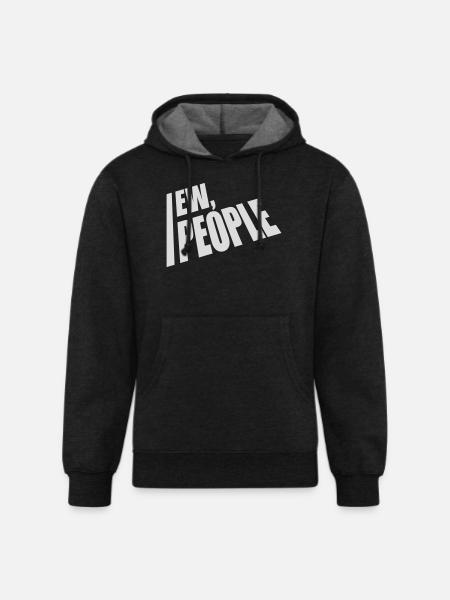ew people funny quote - Unisex Organic Hoodie - charcoal grey
