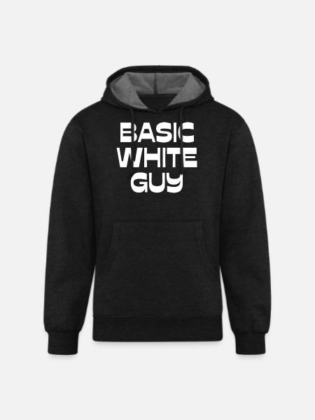 Basic White Guy - Unisex Organic Hoodie - charcoal grey