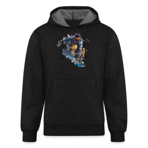 Snowboarding: Splash of Speed - Unisex Organic Hoodie
