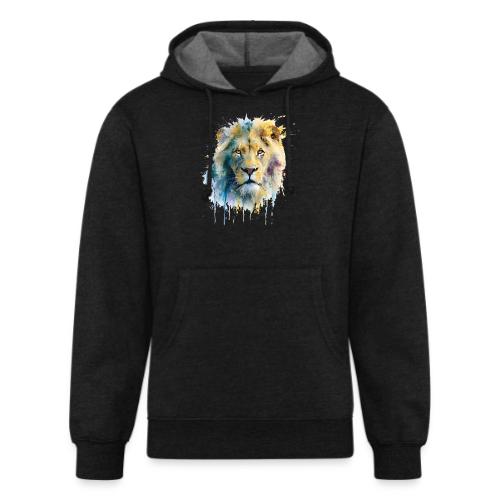Splash-Art Lion Face - Unisex Organic Hoodie