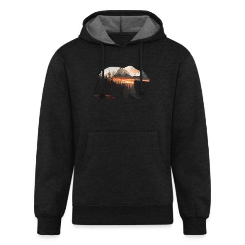 Canada Bear: fiery tones - Unisex Organic Hoodie