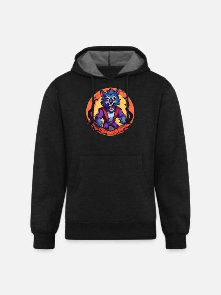 Halloween Werewolf - Unisex Organic Hoodie - charcoal grey