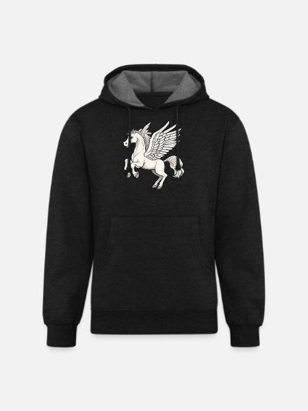 Pegasus - Unisex Organic Hoodie - charcoal grey