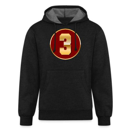 Number 3 in Gold Varsity Font - Unisex Organic Hoodie
