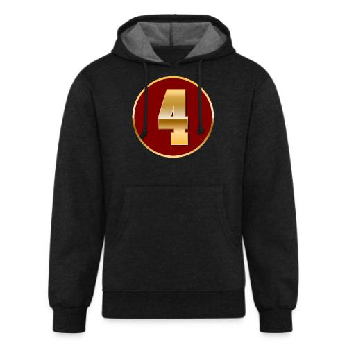 Number 4 in Gold Varsity Font - Unisex Organic Hoodie