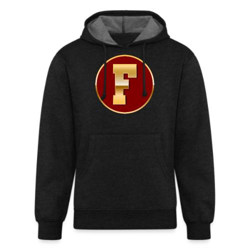 Letter F – Capital Varsity Alphabet Monogram - Unisex Organic Hoodie
