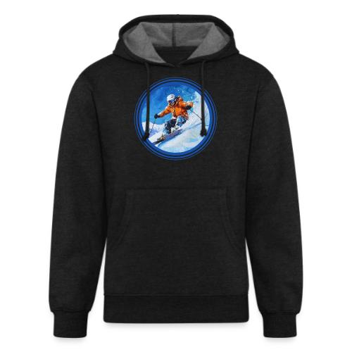 Skiing: On the Edge - Unisex Organic Hoodie