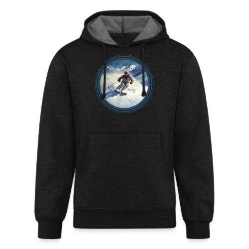 Skiing Power Moves - Unisex Organic Hoodie