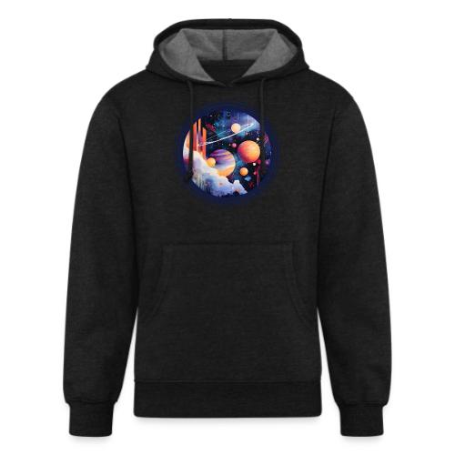 Floating Planetscape - Unisex Organic Hoodie