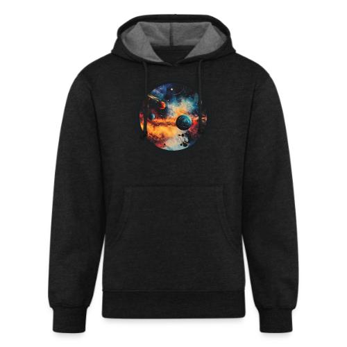 Cosmic Brush Planets - Unisex Organic Hoodie