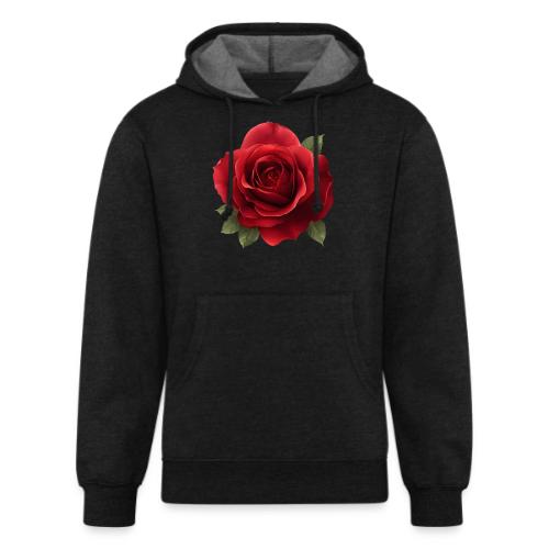 Rose: Crimson Bloom Elegance - Unisex Organic Hoodie