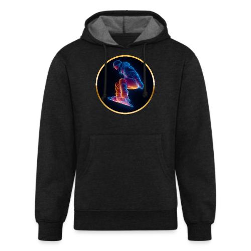Snowboarding: Arctic Neon Leap - Unisex Organic Hoodie