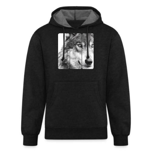 Wolf Face Triptych: Silent Alpha - Unisex Organic Hoodie