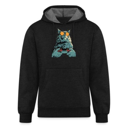 Cat: Fluff Mode On - Unisex Organic Hoodie