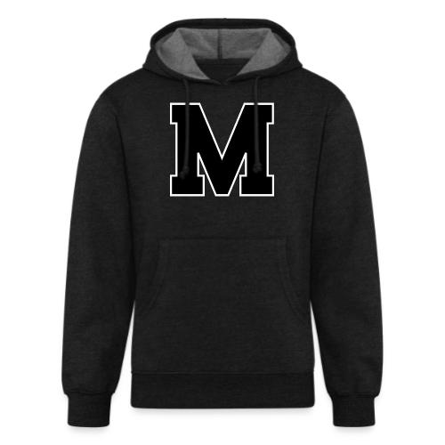 Varsity Letter M Collegiate Alphabet Art - Unisex Organic Hoodie