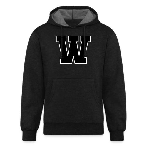 Varsity Letter W Collegiate Font Design - Unisex Organic Hoodie