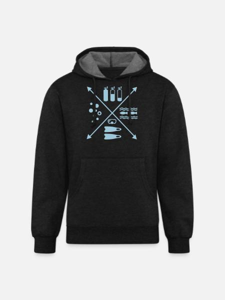 Scuba Diving - Unisex Organic Hoodie - charcoal grey