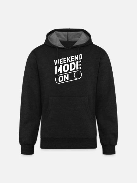 Weekend Mode On - Unisex Organic Hoodie - charcoal grey