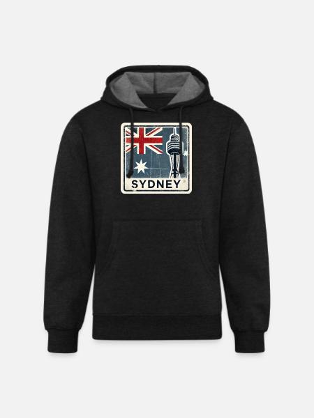 Sydney Tower - Unisex Organic Hoodie - charcoal grey