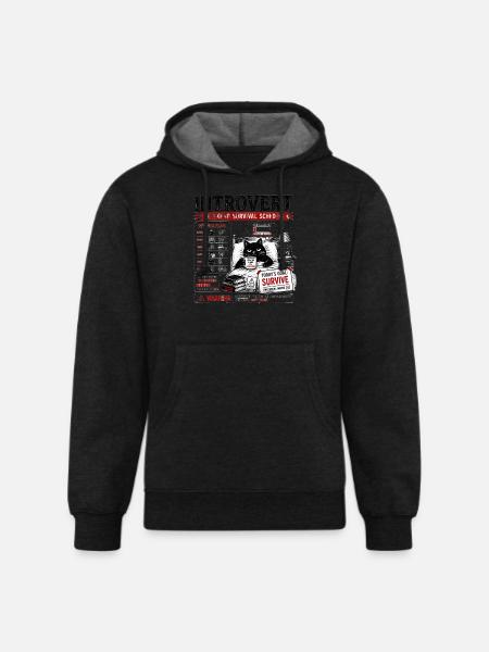 Introvert Weekend Survival Schedule - Unisex Organic Hoodie - charcoal grey