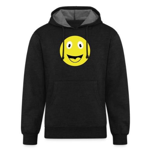 Yellow Happy Face Print - Unisex Organic Hoodie