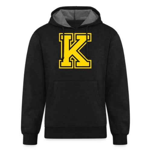 Letter k – Capital Athletic Alphabet Monogram - Unisex Organic Hoodie