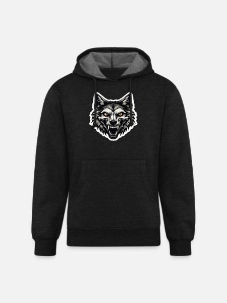 Skulldog: Bite of Style - Unisex Organic Hoodie - charcoal grey