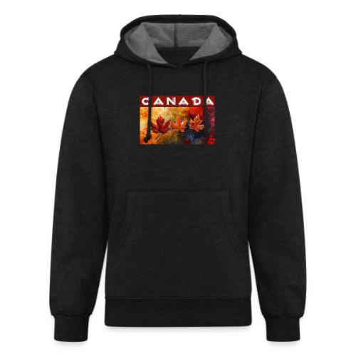 Painted Canada Leaves - Unisex Organic Hoodie