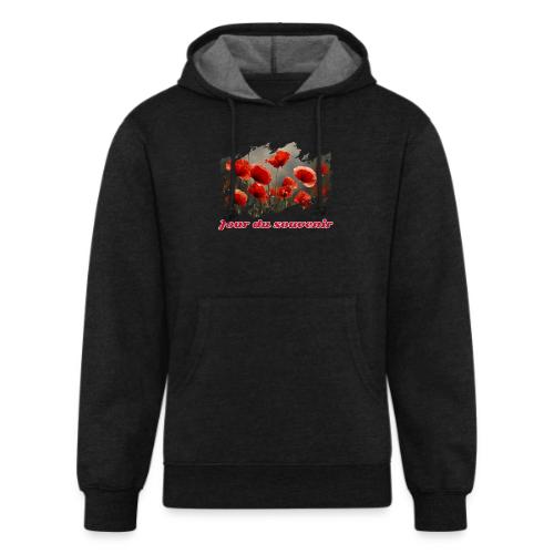 Remembrance Day with Poppies - Unisex Organic Hoodie