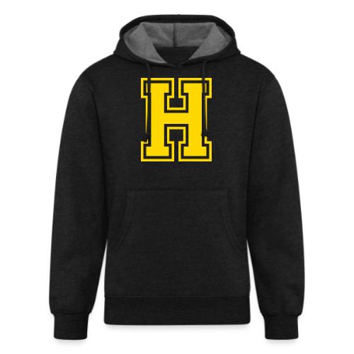 Letter H – Capital Athletic Alphabet Monogram - Unisex Organic Hoodie