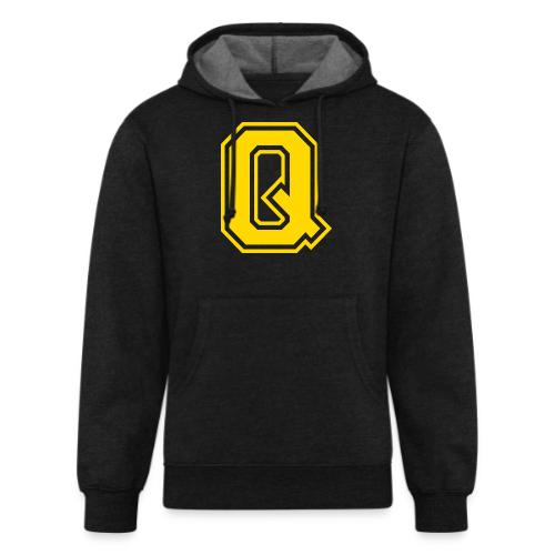 Letter Q – Capital Athletic Alphabet Monogram - Unisex Organic Hoodie