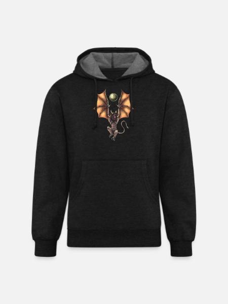 Cryptozoology Creature Ahool - Unisex Organic Hoodie - charcoal grey