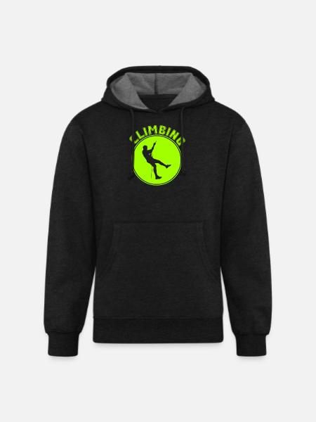climbing - Unisex Organic Hoodie - charcoal grey