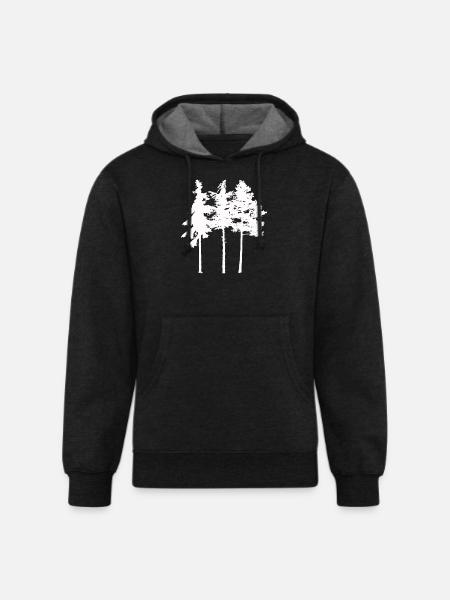 Pine Tree - Unisex Organic Hoodie - charcoal grey