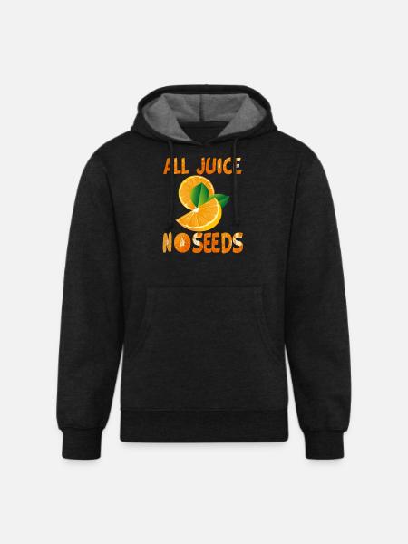 All Juice No Seeds - Unisex Organic Hoodie - charcoal grey