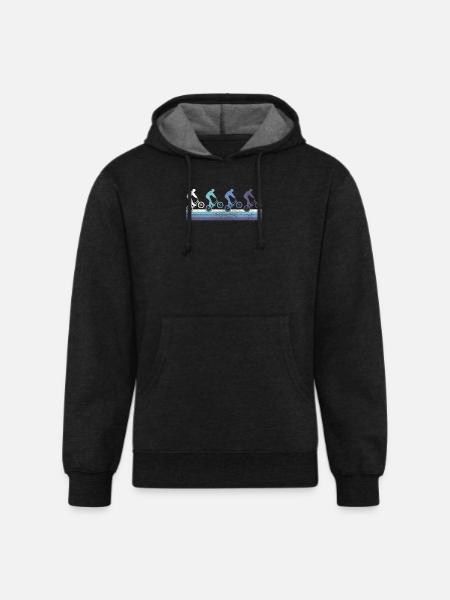 BMX Action - Unisex Organic Hoodie - charcoal grey