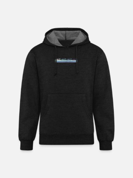 Gradient Chess Pieces Silhouette - Unisex Organic Hoodie - charcoal grey