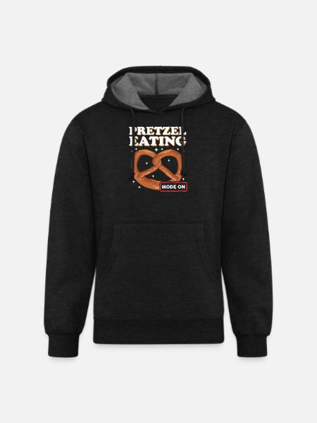 Pretzel Eating Mode Pretzels - Unisex Organic Hoodie - charcoal grey