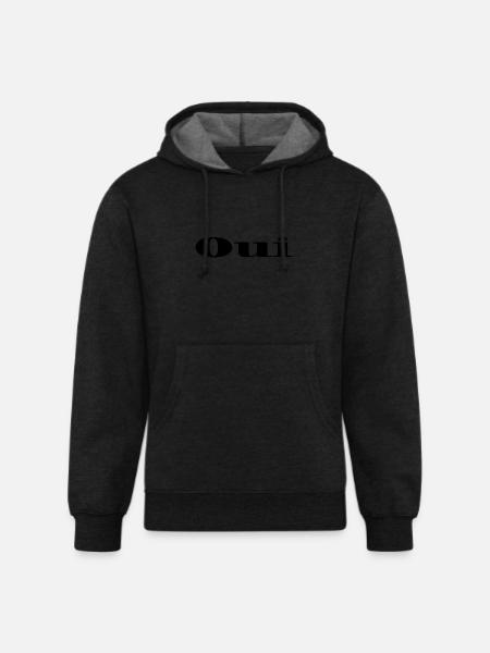 Oui - Unisex Organic Hoodie - charcoal grey