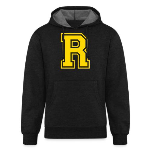 Letter R – Capital Athletic Alphabet Monogram - Unisex Organic Hoodie