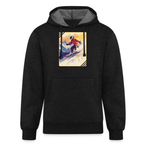 Skiing Through Snow Dreams - Unisex Organic Hoodie